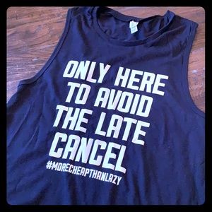 Orangetheory AVOID LATE CANCEL Bella muscle tank